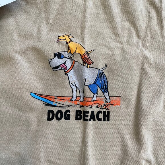 Dog Beach - Kona Coffee Dyed Short Sleeve Crewneck T-Shirt by Crazy Shirts - Picture 3 of 6